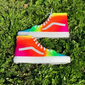 custom vans rainbow